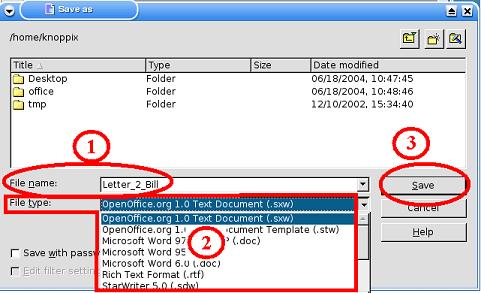 OpenOffice-Writer-Save-As-Fenster